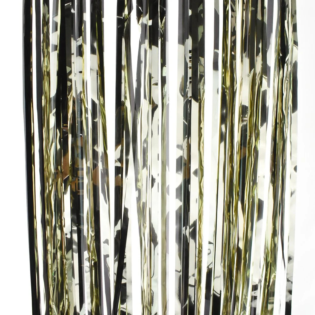 Metallic Foil Fringe Party Backdrop, 40-Inch, 10-Feet, Champagne | Walmart (US)