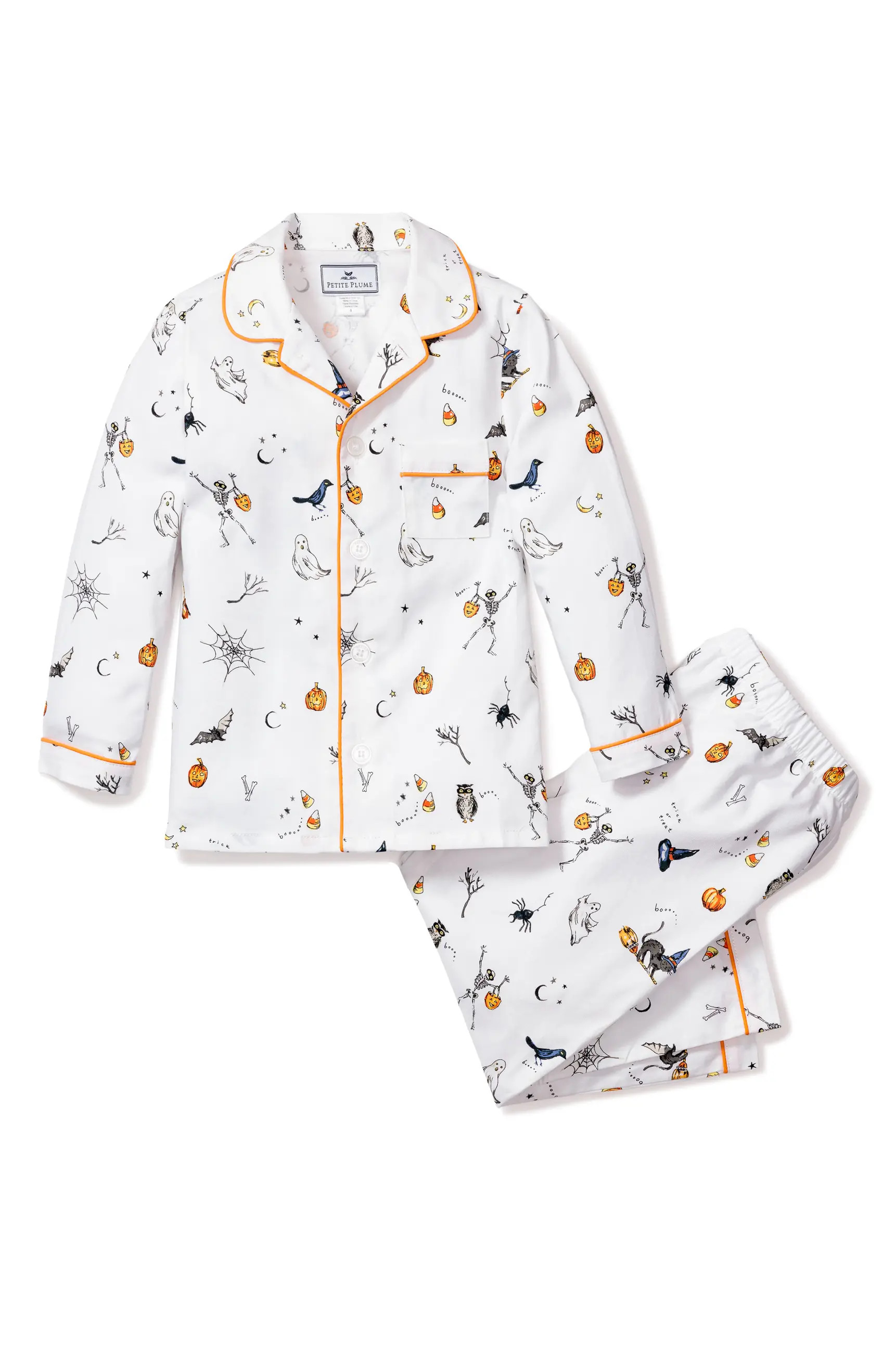 Petite Plume Kids' Trick or Treat Two-Piece Pajamas | Nordstrom | Nordstrom