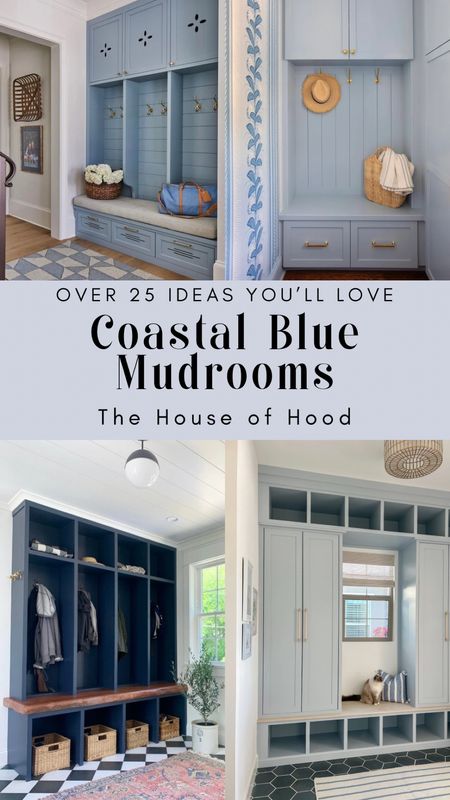 Coastal blue mudroom design, mudroom decor, coastal decor, blue decor 

#LTKhome
