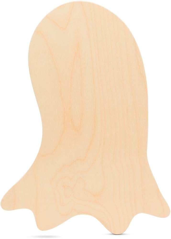 Large Wooden Ghost Shapes 16 x 11.5 Inch, Bag of 2 Unfinished Wood Ghost Cutouts, Baltic Birch Ha... | Amazon (US)