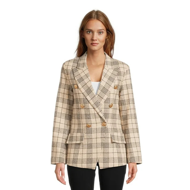 Attitude Unknown Women’s and Women’s Plus Ponte Blazer, Sizes XS-3X - Walmart.com | Walmart (US)