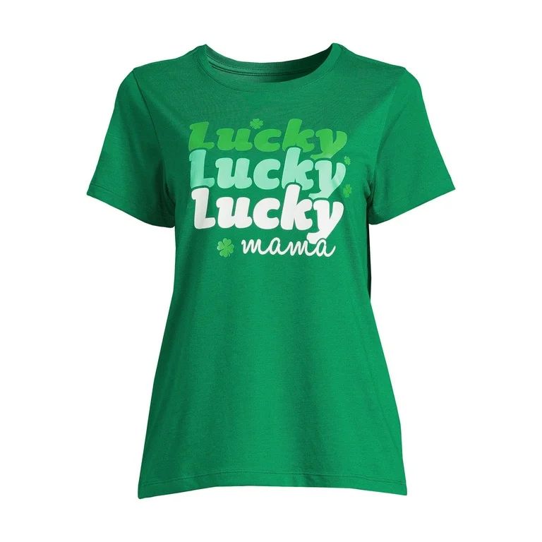St. Patrick's Women's Lucky Mama Graphic T-Shirt, by Way to Celebrate, Sizes S-3XL | Walmart (US)