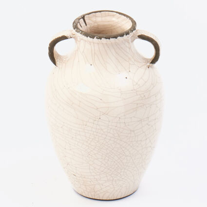 Beige Cracked Glaze Vase 50x21cm | TK Maxx