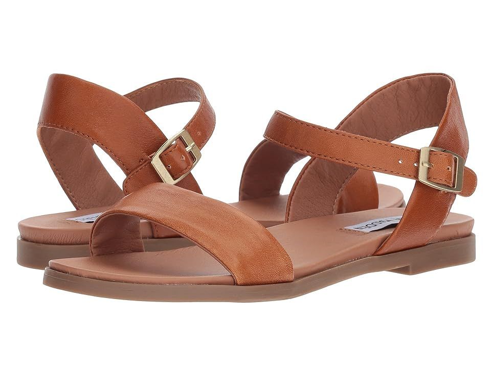 Steve Madden Dina Sandal (Tan Leather) Women's Sandals | Zappos