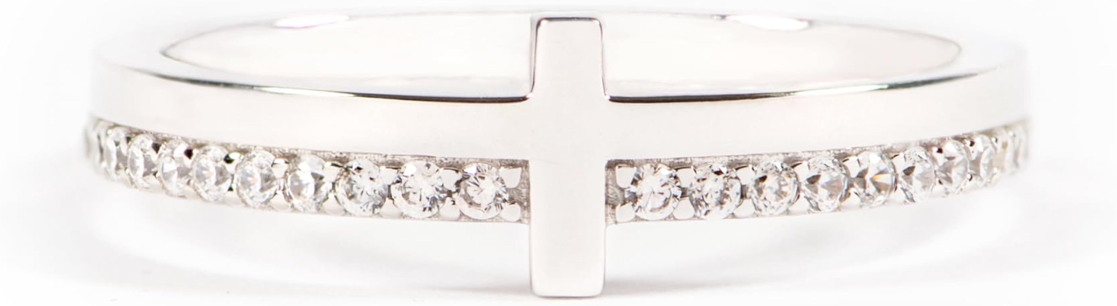 STORYJEWELLERY Cross Rings for Women, Purity Ring, Christian Ring, Christian Jewelry for Women, Confirmation Gifts, Baptism Gifts | Amazon (US)
