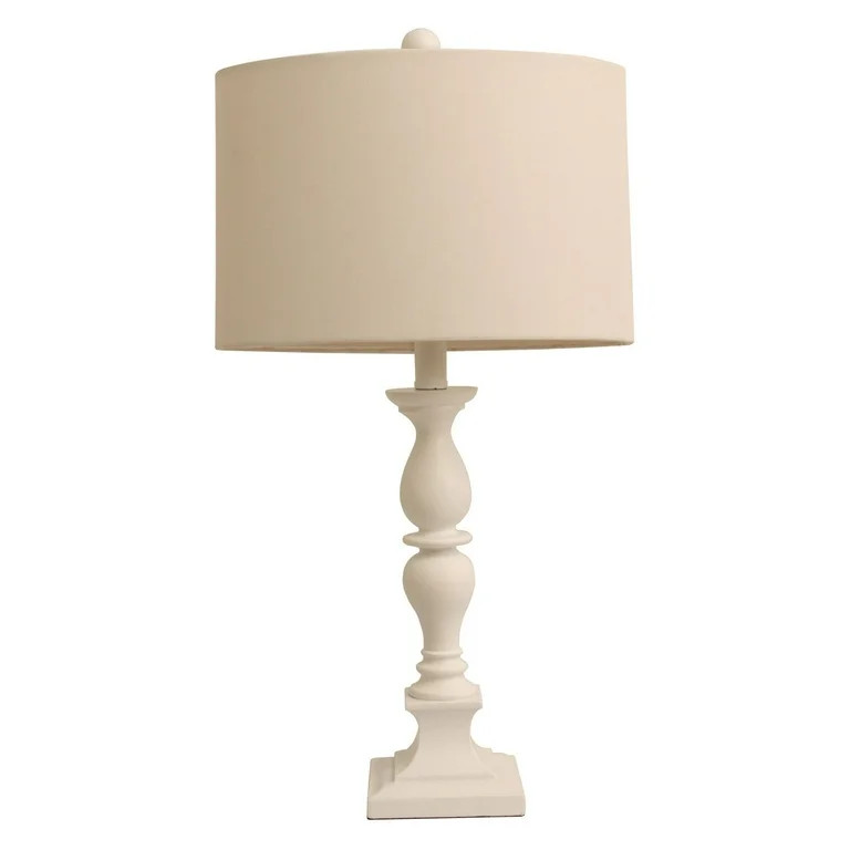Decor Therapy Transitional Resin Table Lamp, White, 23" | Walmart (US)