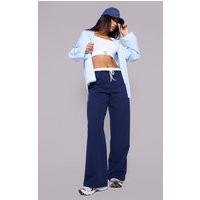 Navy Boxer Detail Drawstring Waist Pants | PrettyLittleThing US