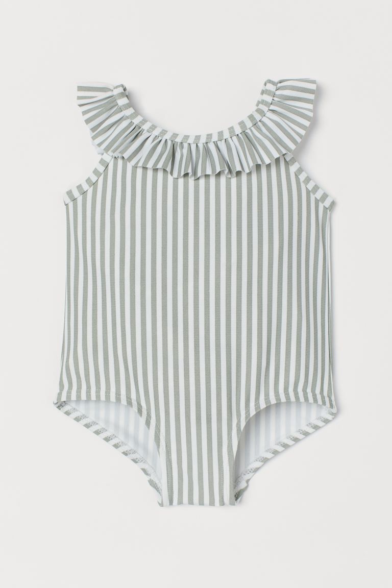 Khaki green/white striped | H&M (US + CA)