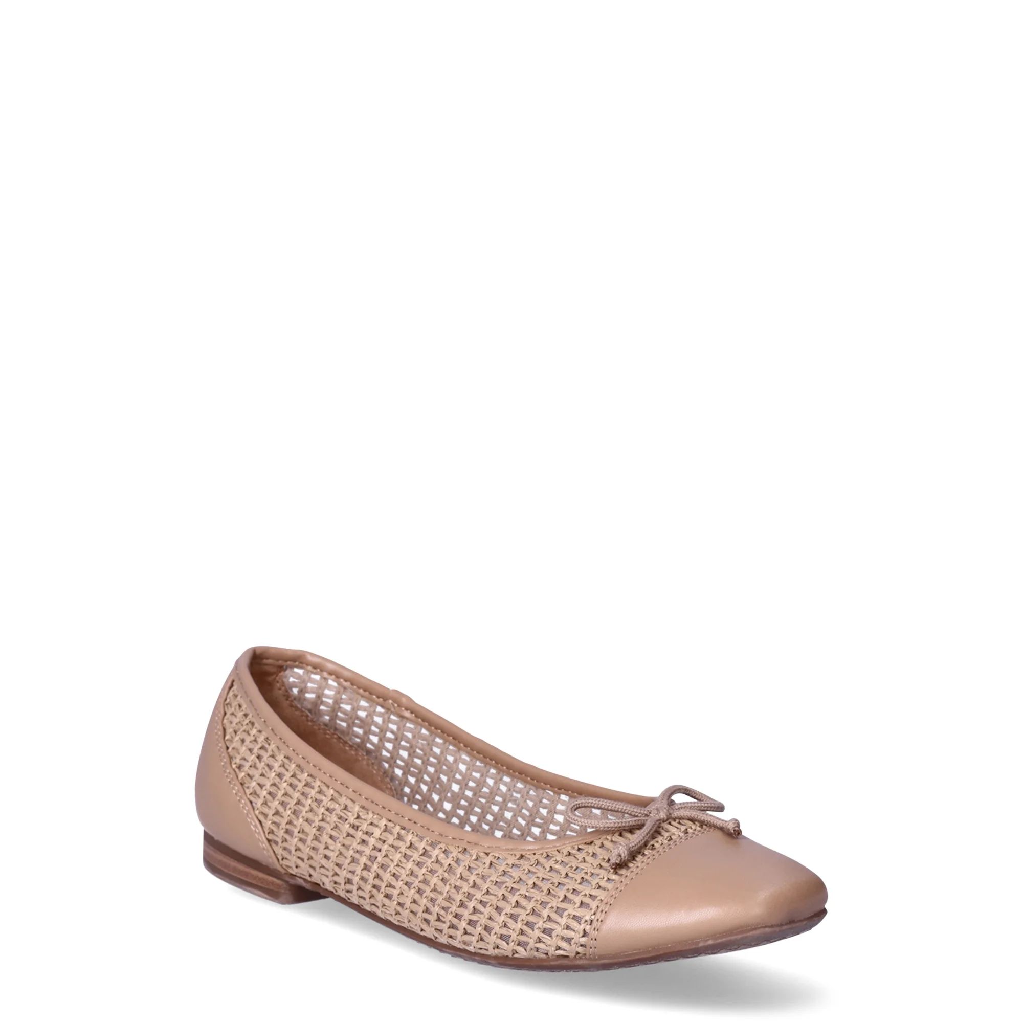 Time and Tru Women's Woven Cap Toe Ballet Flats - Walmart.com | Walmart (US)