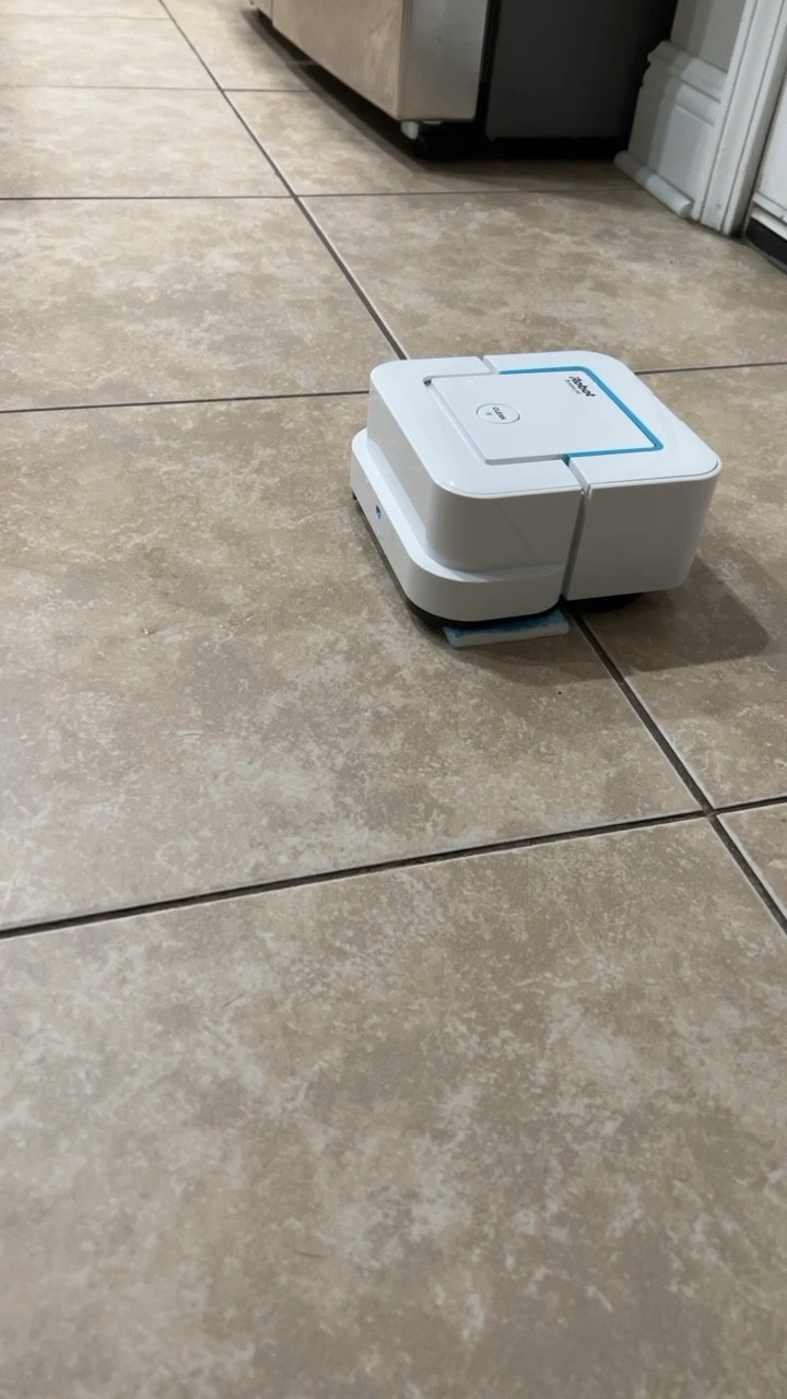 iRobot mop -hard to reach places, (eve around the toilet). Adjusts mode 
based on the braava jet pad type: wet mopping, damp mopping and dry sweeping. Can add own cleaning concentrate.

#LTKhome #LTKfamily