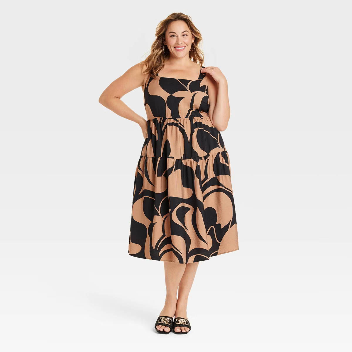Women's Tiered Midi A-Line Dress - Ava & Viv™ | Target