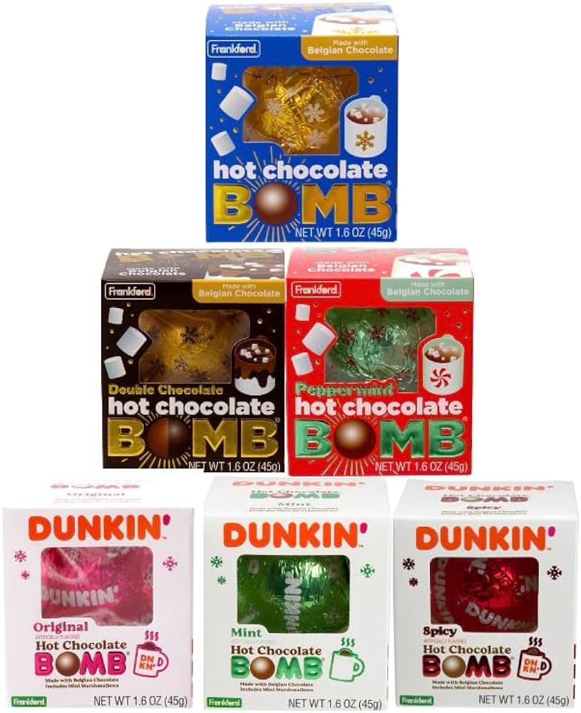 Assorted Hot Chocolate BOMB 6 Pack, Includes Variety Flavors (1)Frankford Original, (1)Frankford ... | Amazon (US)