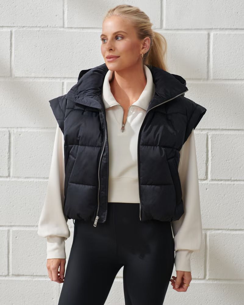 YPB Satin Puffer Vest | Abercrombie & Fitch (US)