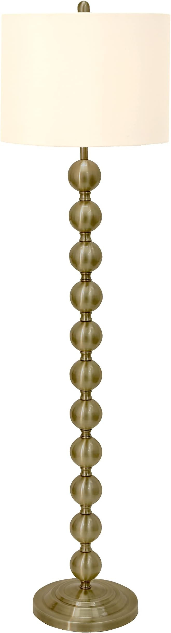 Decor Therapy Stacked Ball Steel Floor Lamp, Brushed Brass | Amazon (US)