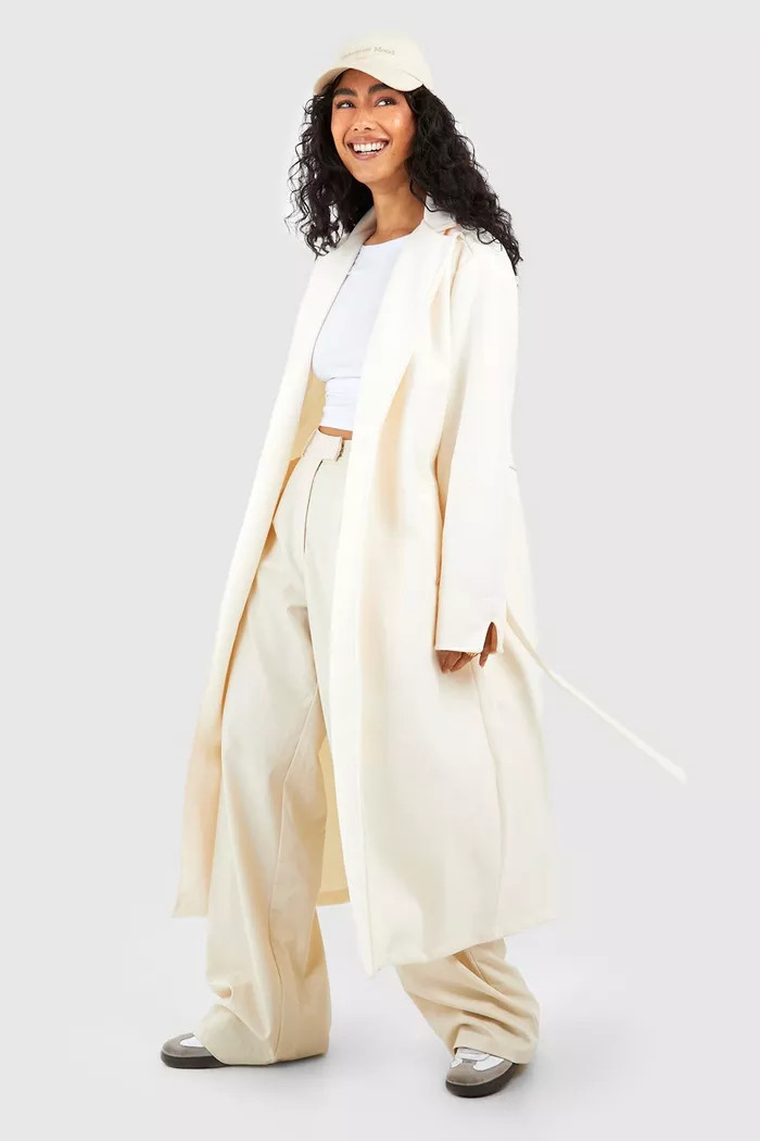 Oversized Maxi Belted Coat | boohoo (US & Canada)