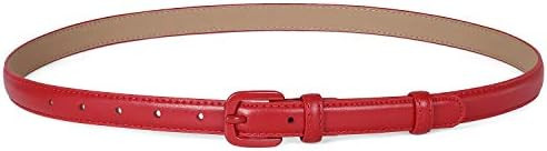 JASGOOD Women Skinny Leather Belts,Thin Dress Waist Belt for Jeans with Pin Buckle | Amazon (CA)