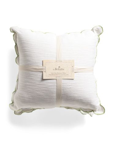 20x20 Textured Pillow With Scallop Edge | TJ Maxx