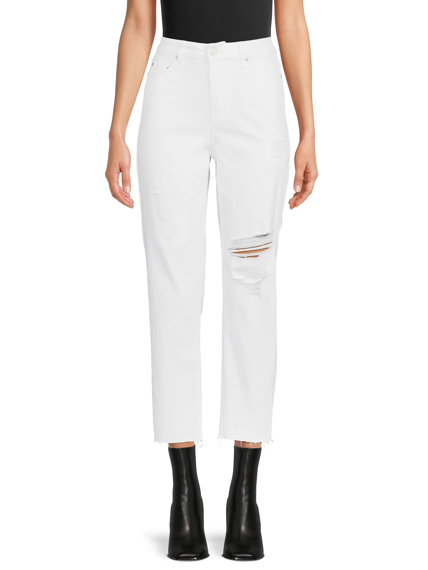 Indigo Rein Junior's Straight Leg Cropped Jeans | Walmart (US)