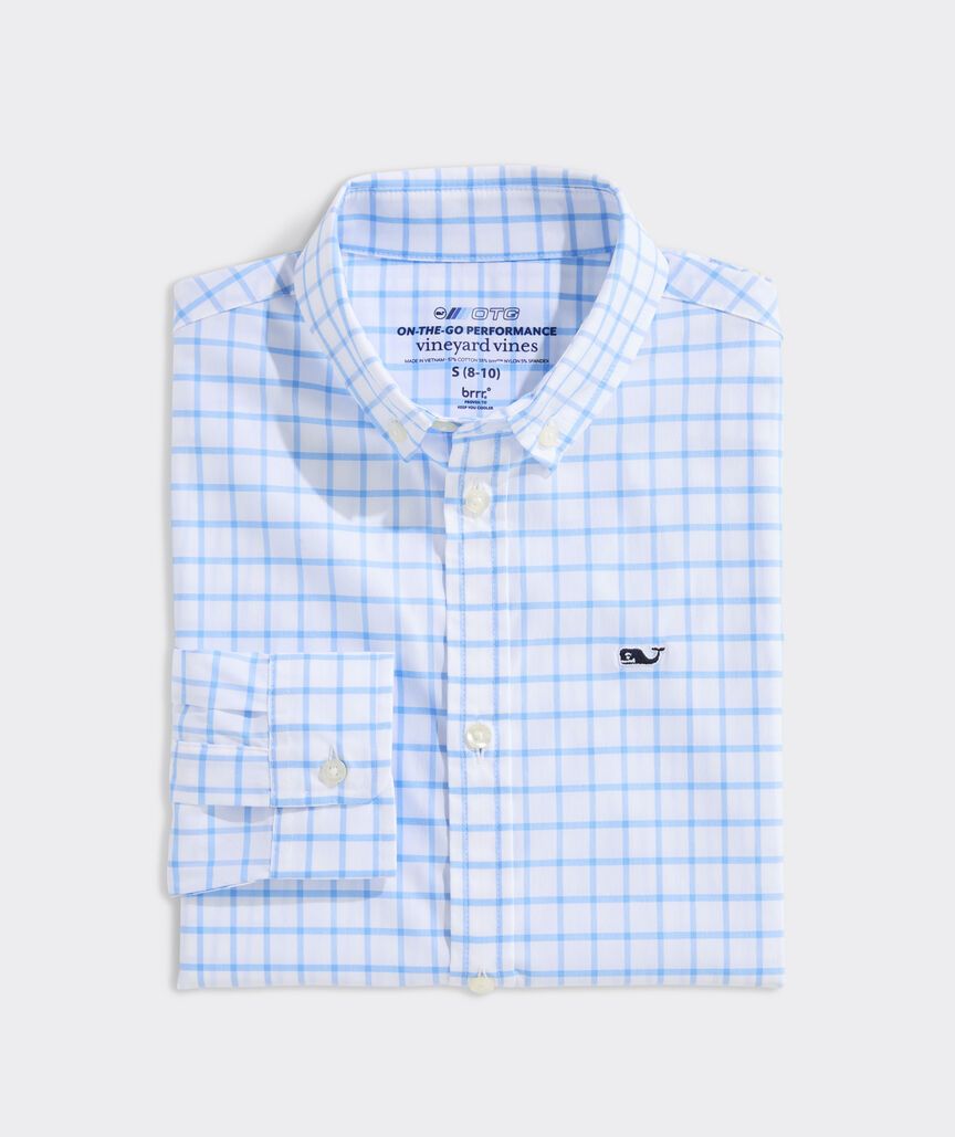 Boys' On-The-Go brrrº Tattersall Shirt | vineyard vines