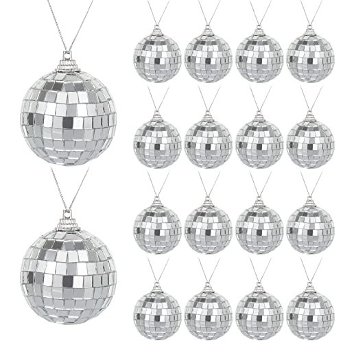 Faireach 40 PCS Disco Balls, 3 Sizes Mini Disco Ball Party Decorations, Silver Hanging Reflective Mirror Balls, Christmas Tree Ornaments, Weddings, Birthdays, Halloween | Amazon (US)