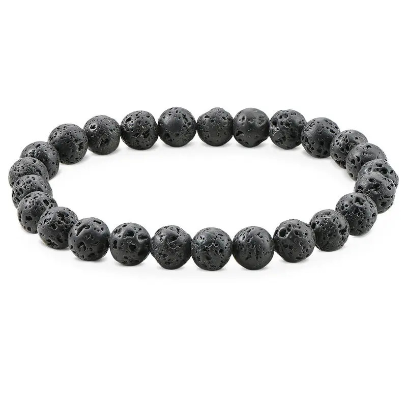 Lava Stone Men’s Beaded Bracelet | MYKA