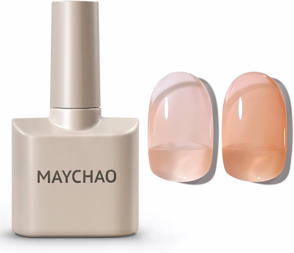 MAYCHAO 15ML Jelly Neutral Nude Gel Nail Polish 1Pc Natural Nude Gel Polish Soak off Translucent ... | Amazon (US)