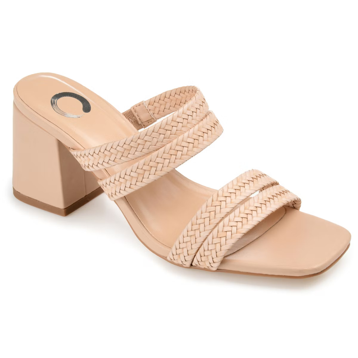Journee Collection Womens Natia Wide Width Open Square Toe Block Heel Sandals | Target