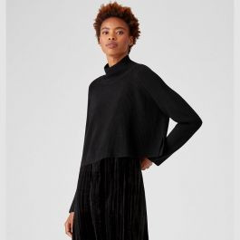 Merino Cropped Turtleneck Top in Regenerative Wool | Eileen Fisher