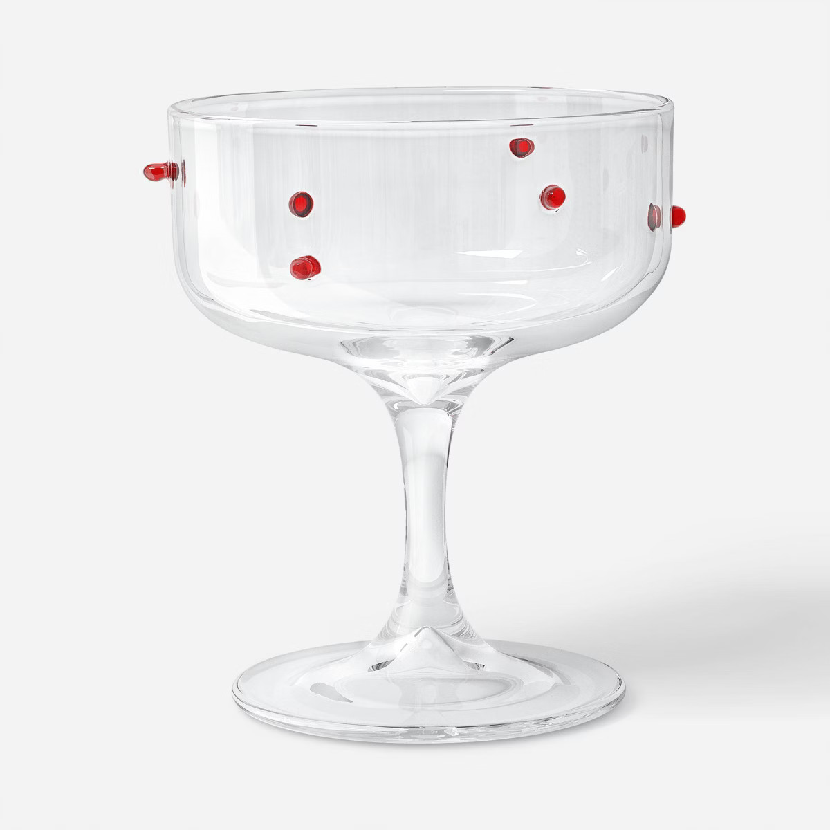 8.5 fl oz Coupe Glass Clear with Red Dots - Threshold™ | Target