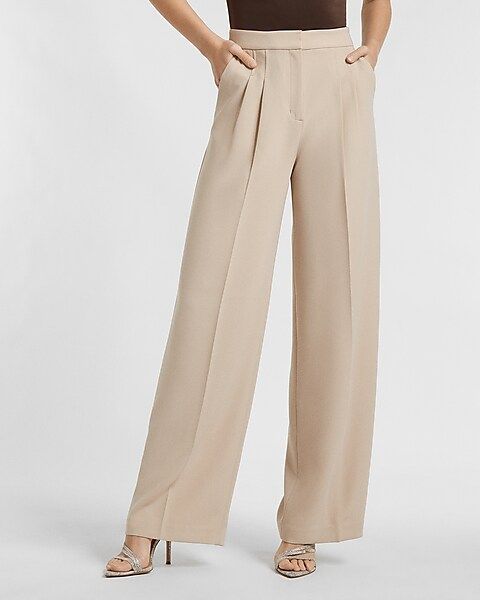 High Waisted Pleated Trouser Pant | Express