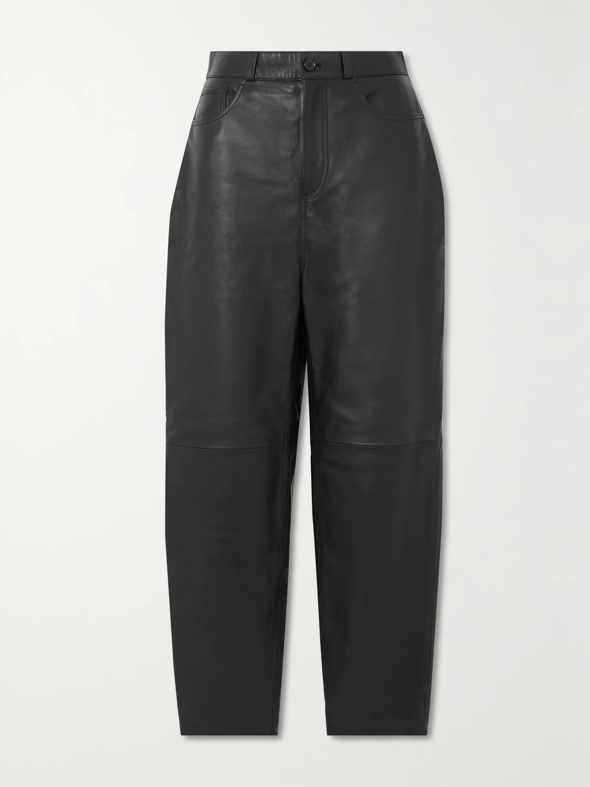 Cropped leather tapered pants | NET-A-PORTER APAC