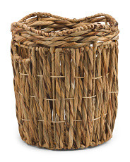 Small Vertical Twist Storage Basket With Cutout Handles | TJ Maxx