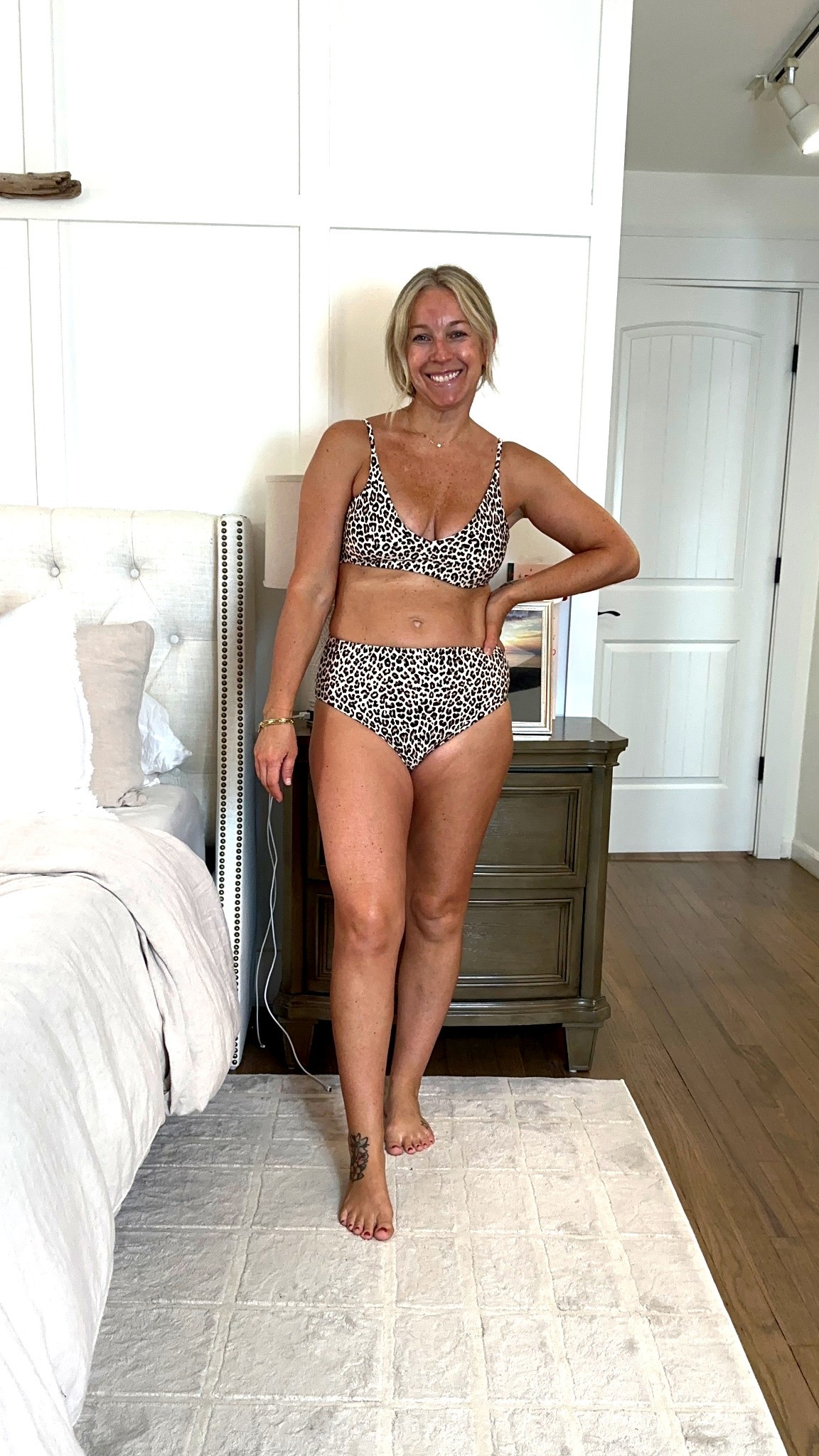 One of my favorite beach combos. This bathing suit is amazing and is comfortable. It is flattering. It is so well-made, the material is so soft and it is double lined. I am in a large top and bottom here, but I did get this last season and when I ordered a similar top this season, the large is actually too big, so I would definitely get a medium in the top, but still a large bottom. The lower cut bottom from this year in a large was a little saggy in the butt as well, but I did like the way it fit in the waist. Hopefully that helps! The cover-up is a small because it does run large, and it is the nicest quality linen shirt dress. So chic! 

#LTKSwim #LTKMidsize #LTKTravel