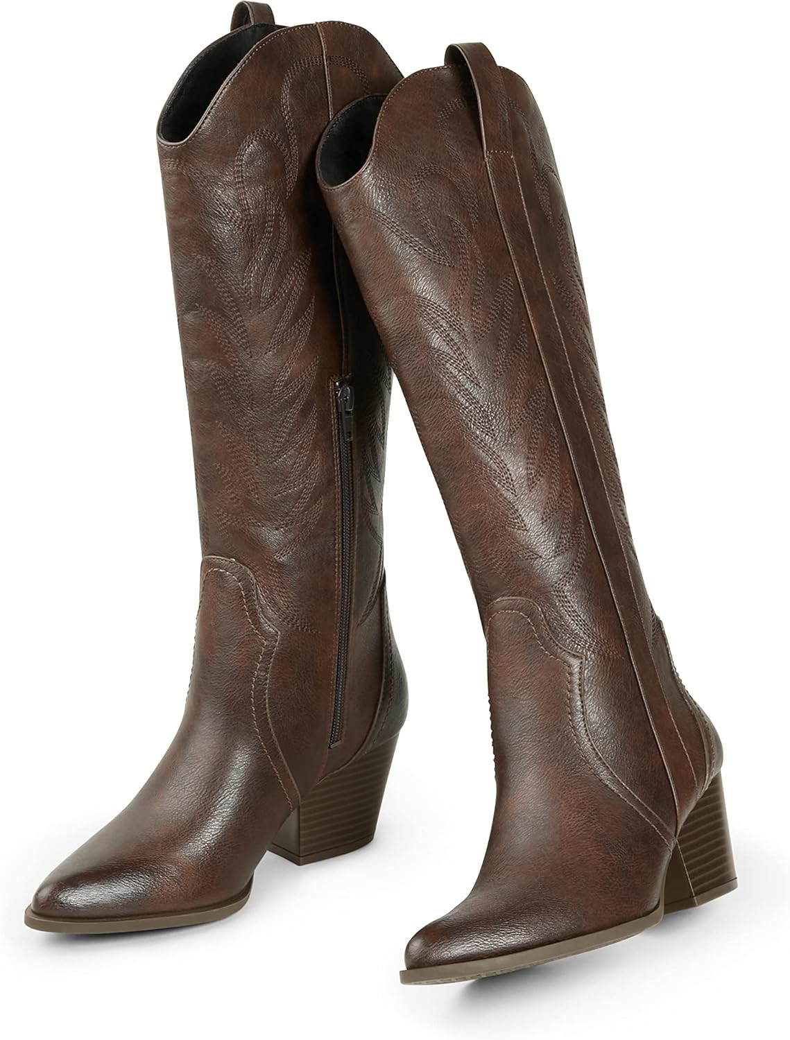 Arromic Cowgirl Boots for Women, Western Cowboy Boots for Women Knee High Tall Pointed Toe Embroi... | Amazon (US)