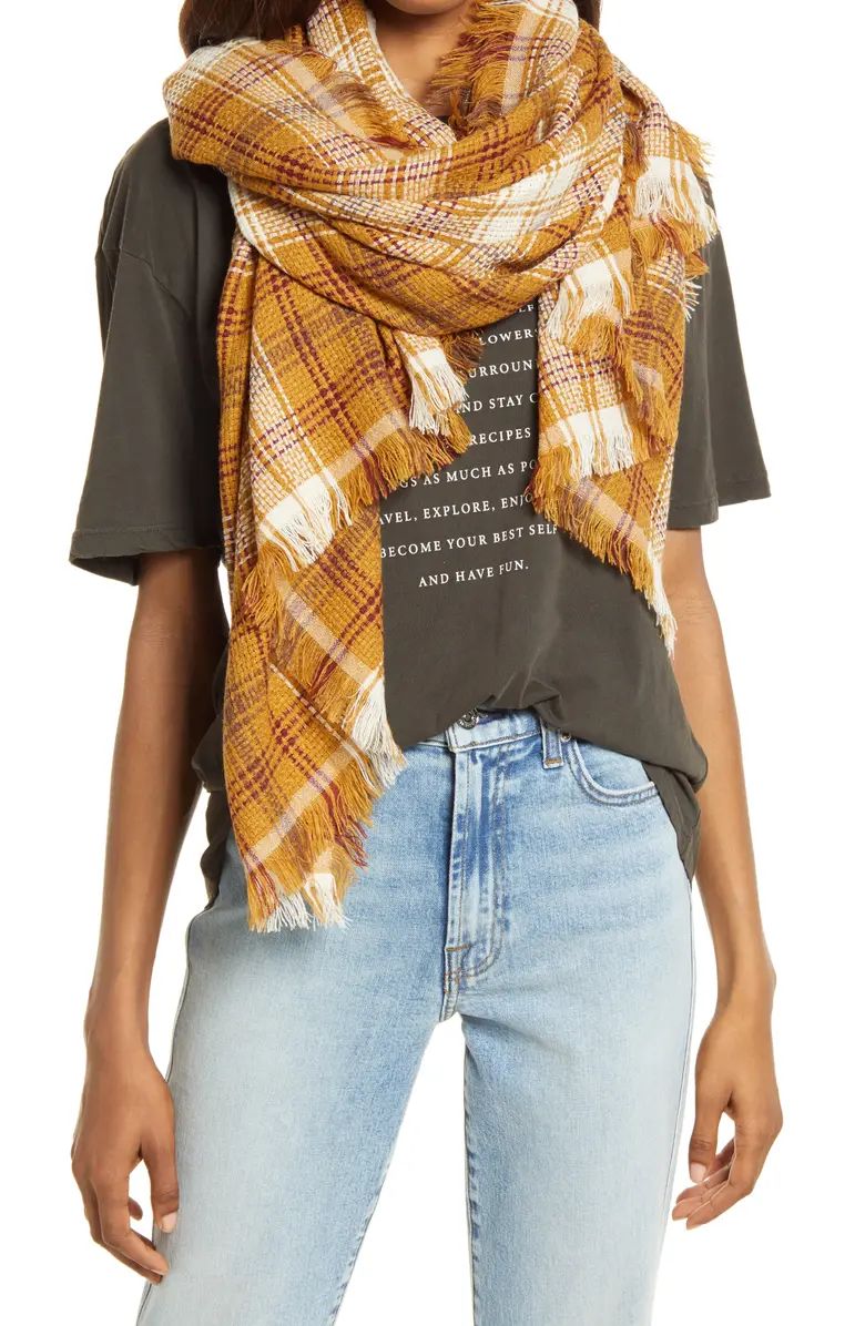 Plaid Burlap Scarf | Nordstrom