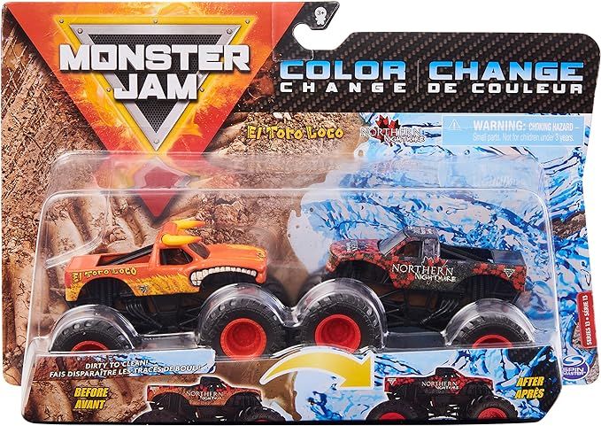 Monster Jam, Official El Toro Loco vs. Northern Nightmare Color-Changing Die-Cast Monster Trucks,... | Amazon (US)