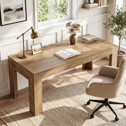 Tribesigns 63-Inch Office Desk, Modern Executive Desk with Large Tabletop, Wooden Computer Desk, ... | Amazon (US)