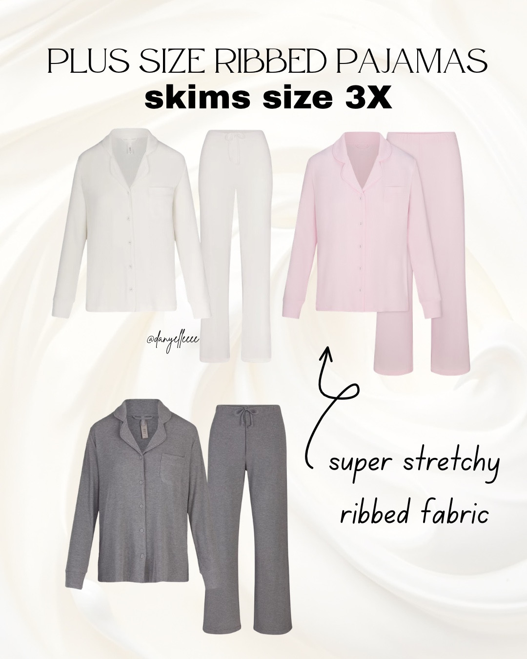 my go to pajamas recently 🤍 these super stretchy skims ribbed lounge sets come in all sizes up to a 4XL. 
Xl 2x 3x 4x

They sell out often (and get restocked) but in the meantime I’m linking multiple stores that have them in stock.

and they’re on sale right now for Black Friday and cyber Monday 🫶🏻🤍

#LTKSeasonal #LTKOver40 #LTKPlusSize

#LTKSaleAlert #LTKHoliday #LTKgrwm