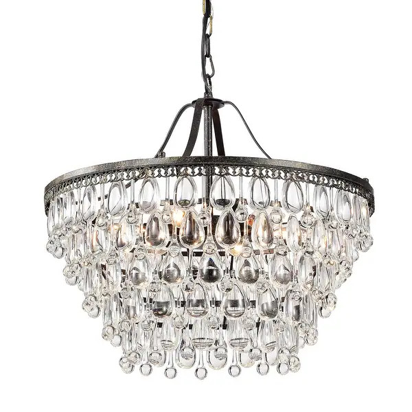 Antique Bronze 6-Light Glam Crystal Chandelier - Antique Bronze | Bed Bath & Beyond