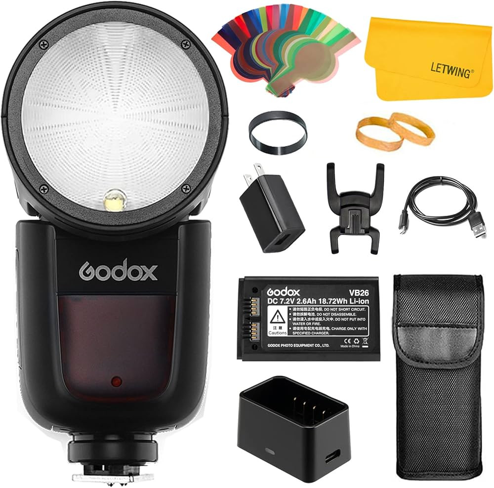 Godox V1-S Round Head Camera Flash for Sony, 2.4G 1/8000 HSS TTL Sony Flash Speedlite, 480 Full P... | Amazon (US)