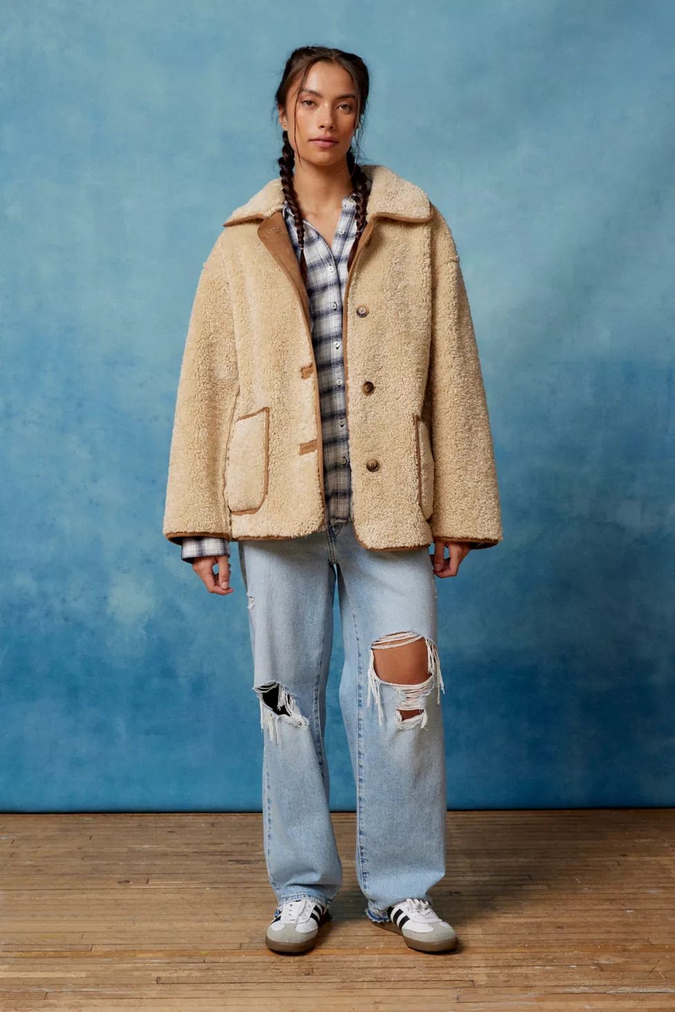 BDG Faux Suede Reversible Coat | Urban Outfitters (US and RoW)