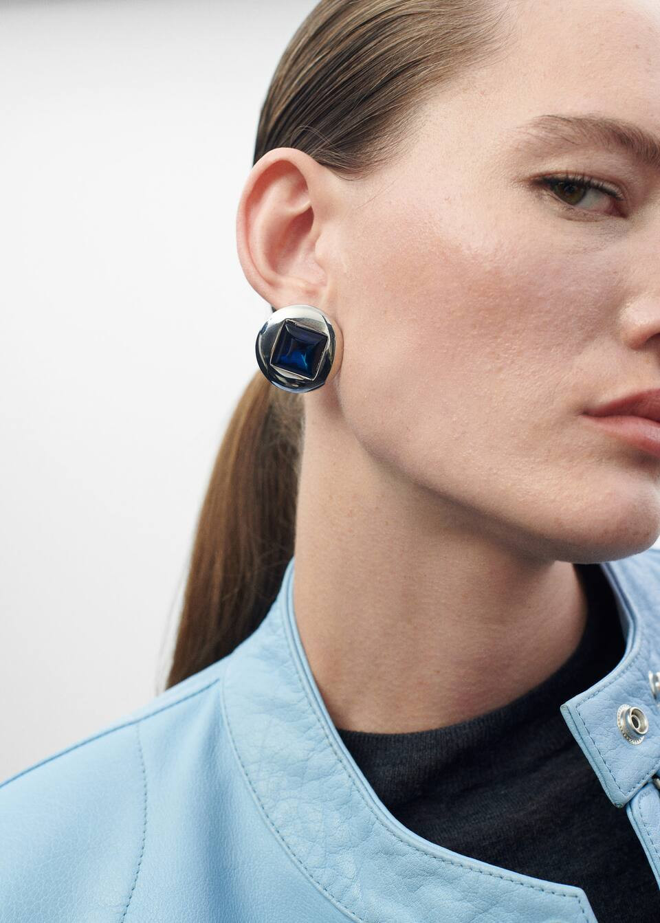 Round crystal earrings | MANGO (US)