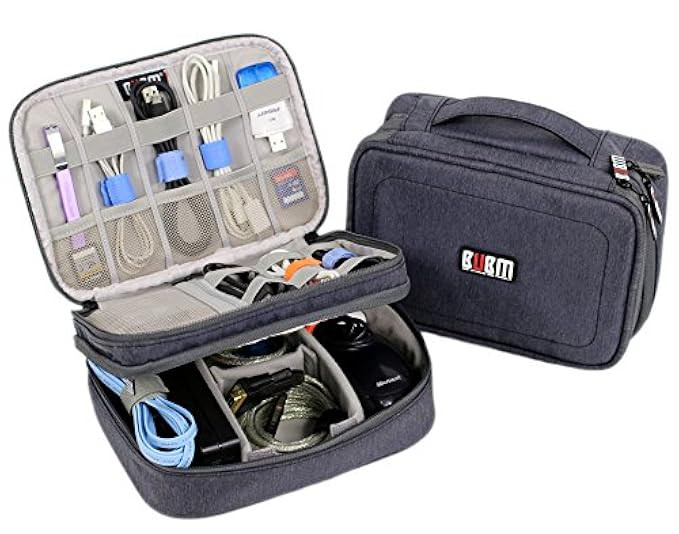 Electronics Organizer Travel Cable Cord Bag Accessories Gadget Gear Storage Cases for 8 Inch Tablet  | Amazon (US)