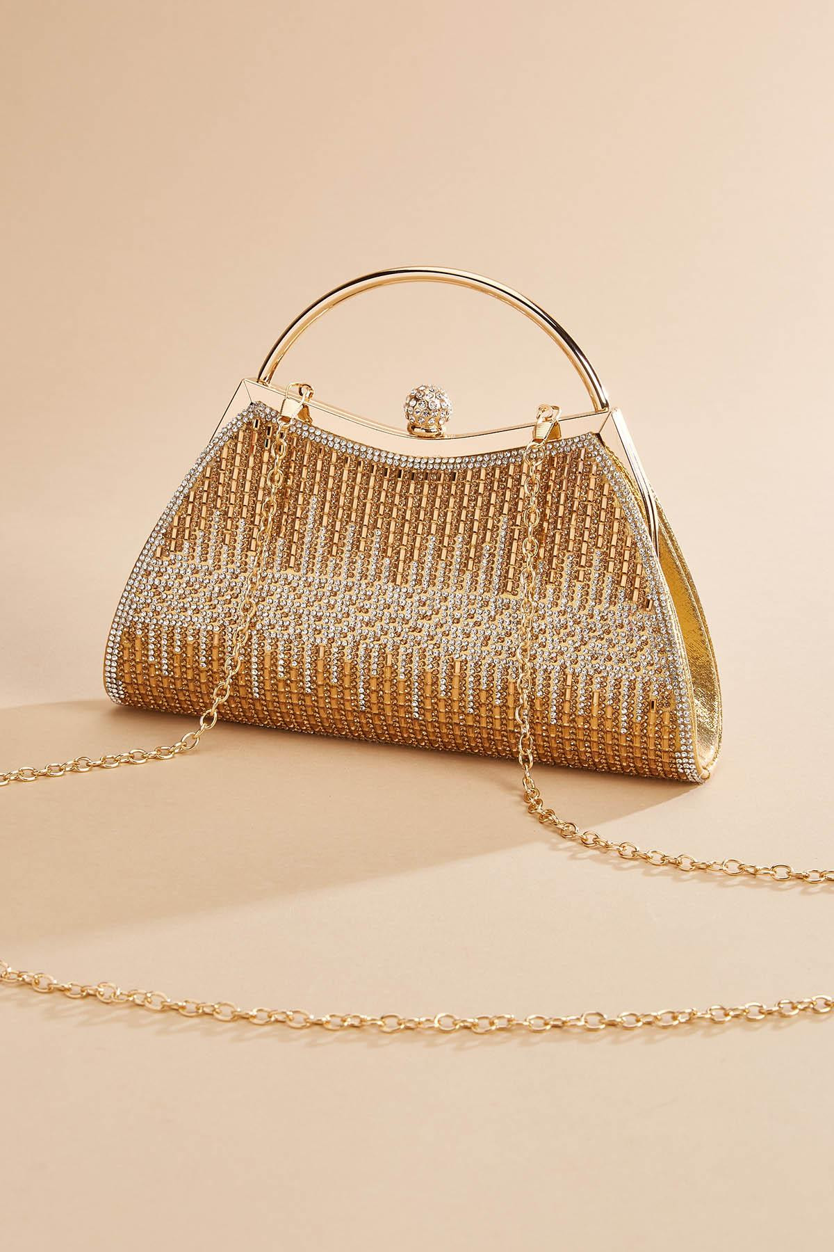 two tone metal frame handbag | Versona