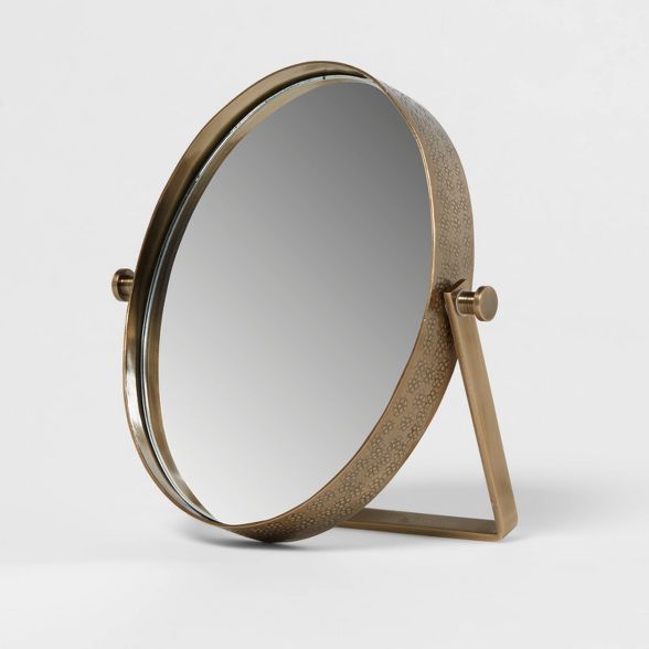 Hammered Metal Mirror Brass - Threshold&#8482; | Target