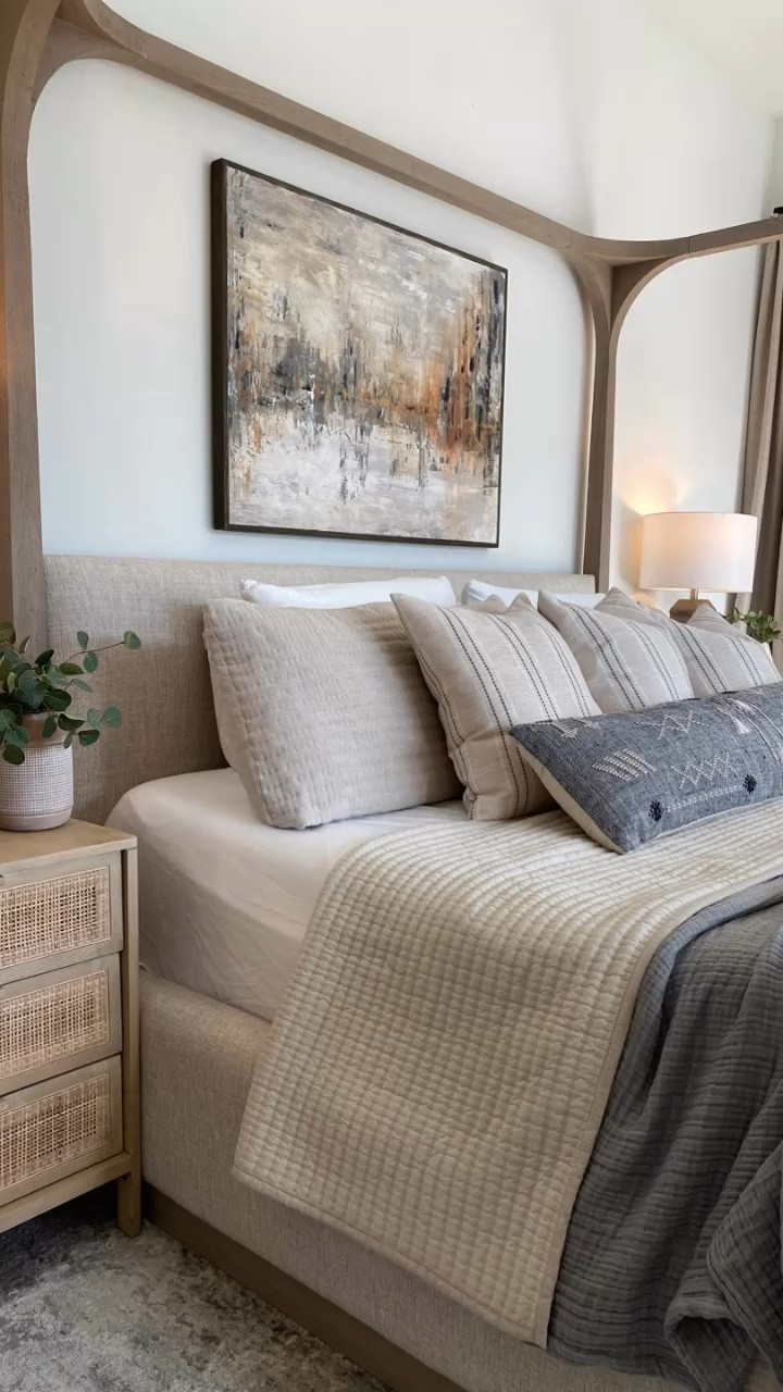 I love the softness and peaceful vibe of my bedroom furniture, and the Quince bamboo sheets are so soft, it is hard to get out bed!!  Truly luxurious! 