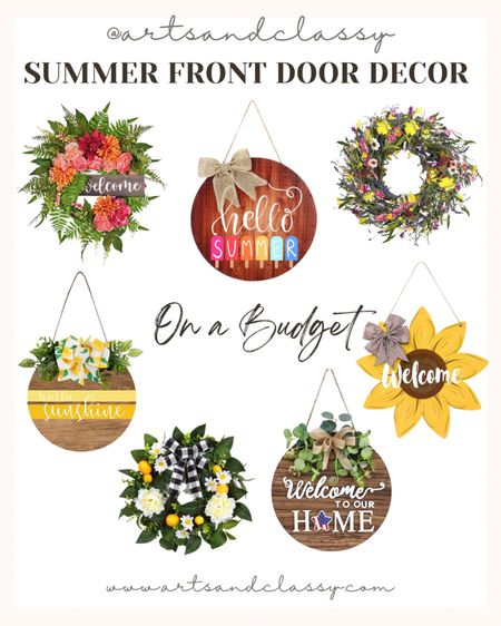 Looking for Summer wreath inspo? Look no further because these fun and colorful front door decor finds are budget-friendly and perfect for the season!

#LTKSeasonal #LTKhome #LTKunder50