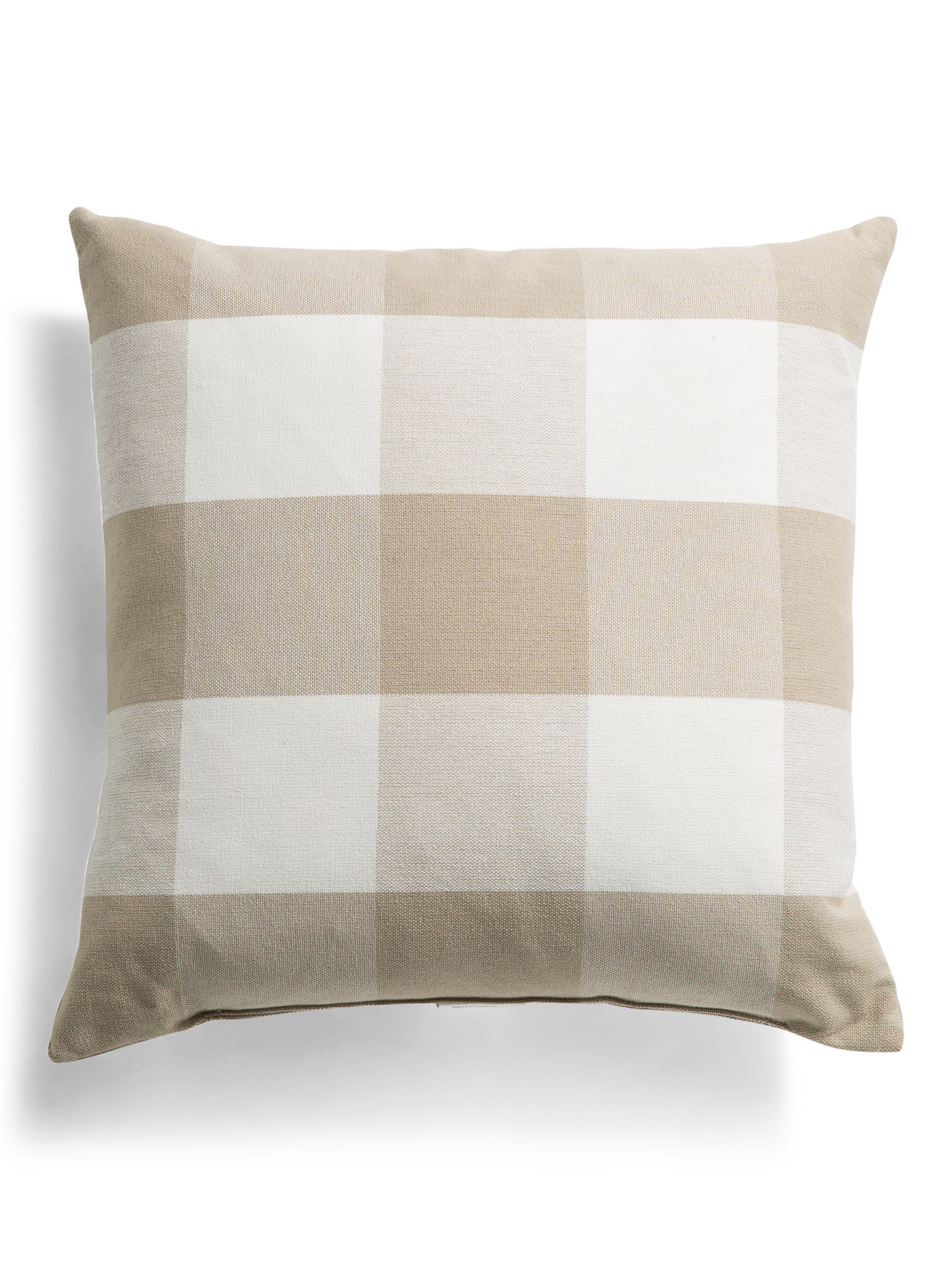 Made In Usa 22x22 Classic Oversized Gingham Feather Filled Pillow | TJ Maxx