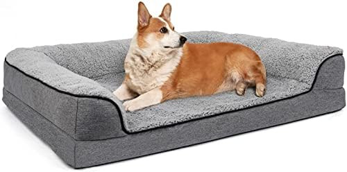 Orthopedic Dog Bed, Bolster Couch Dog Bed for Large Dogs, Removable Washable Cover Pet Bed, Foam ... | Amazon (US)