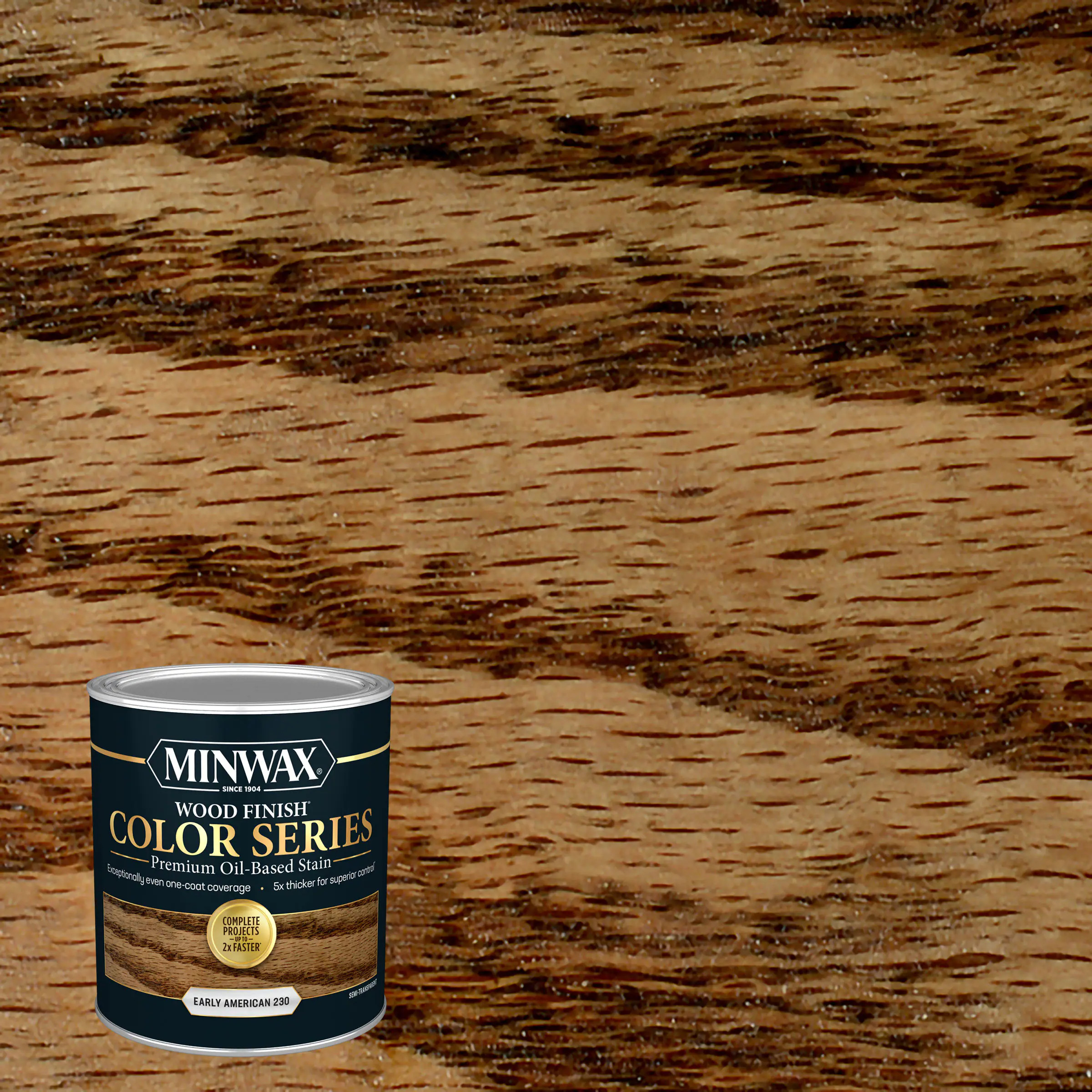 Minwax Wood Finish Color Series Oil-based Early American Semi-transparent Interior Stain ( 1-quart ) in Brown | 800008000 | Lowe's